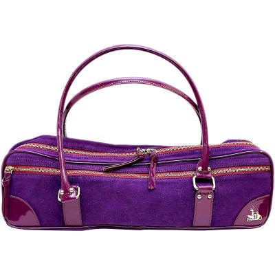 Purple Suede Flute Bag