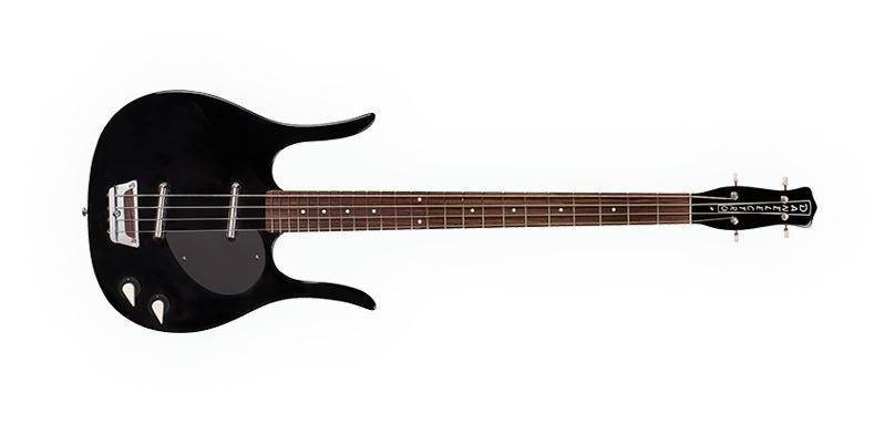 58 Long Horn Electric Bass Guitar - Black