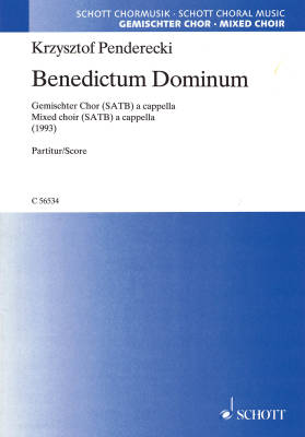 Schott - Benedictum Dominum - Penderecki - SATB
