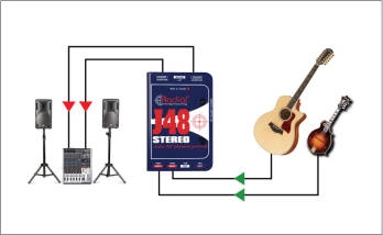 J48 Stereo Phantom Powered DI