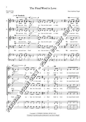The Final Word is Love - Day/Togni - SATB