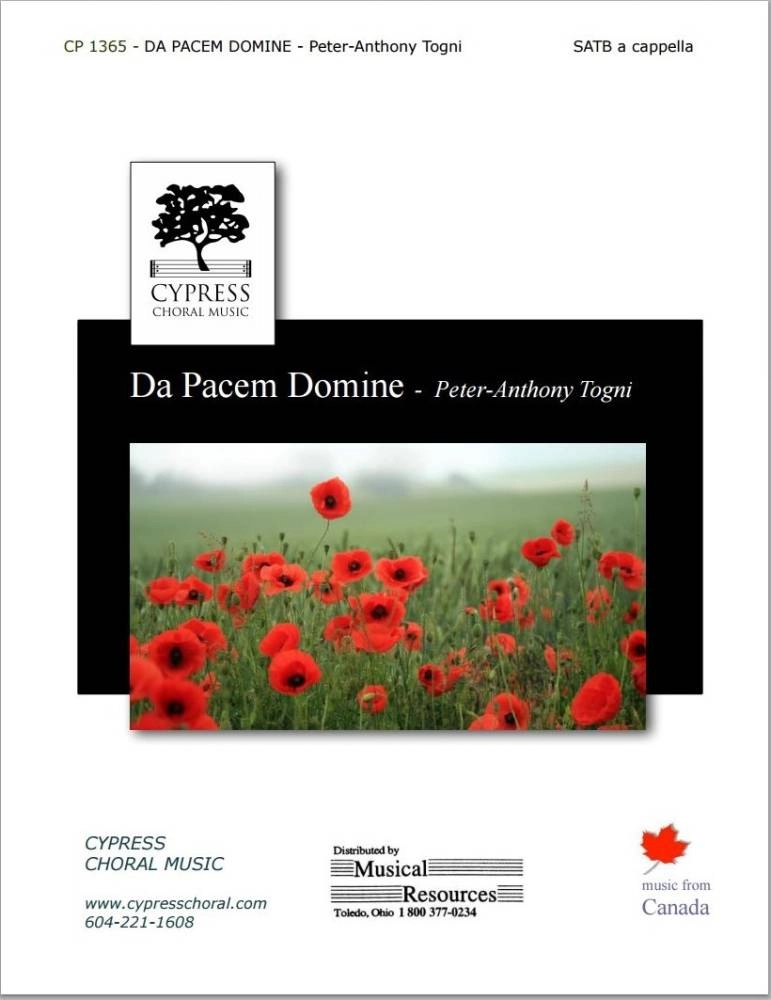 Da Pacem Domine - Togni - SATB