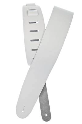 Basic Classic Leather Guitar Strap, White