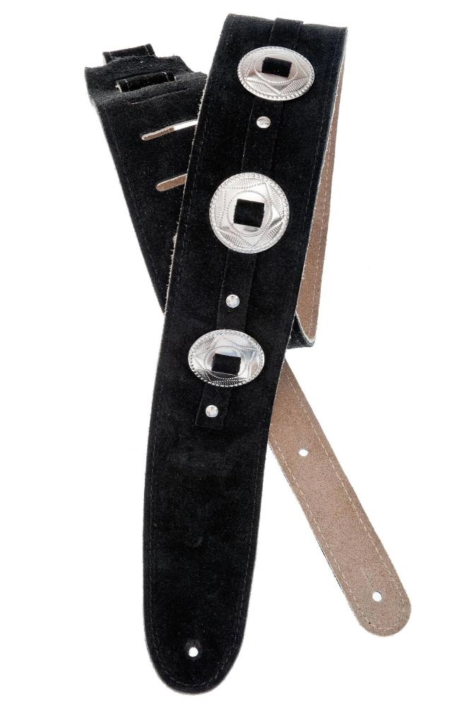 Conchos Guitar Strap, Black