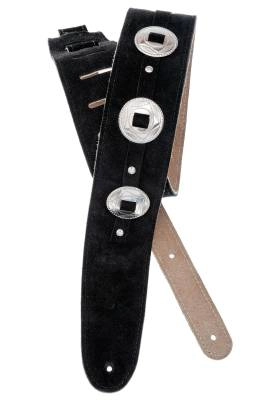 Conchos Guitar Strap, Black