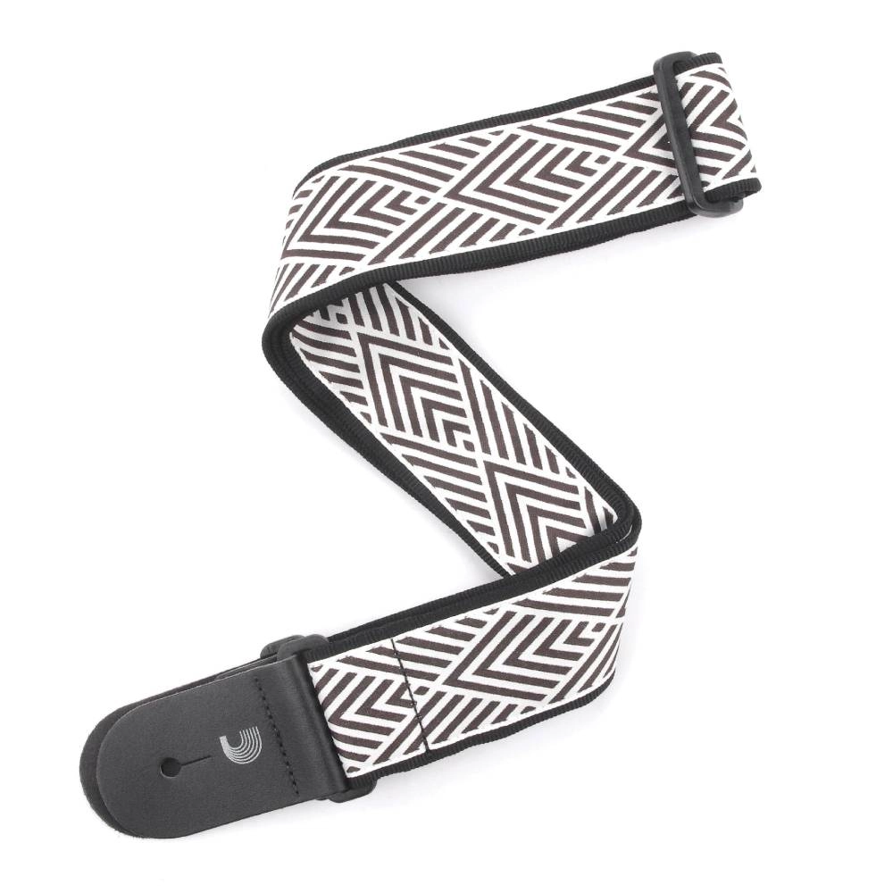 2\'\' Guitar Strap, African Geometric, - Cream, by D\'Addario