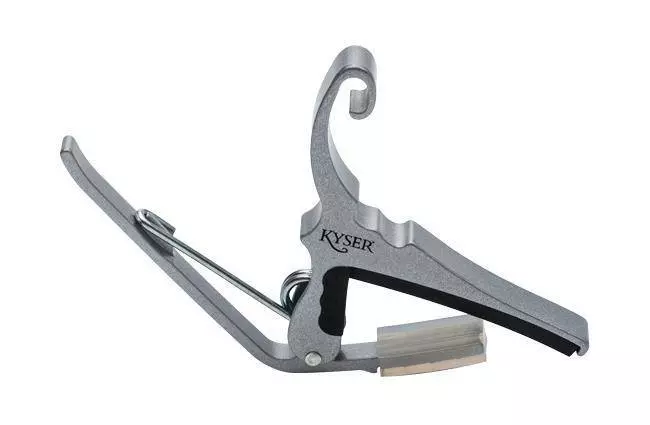 Quick-Change Capo for 6-String Acoustic Guitar - Silver