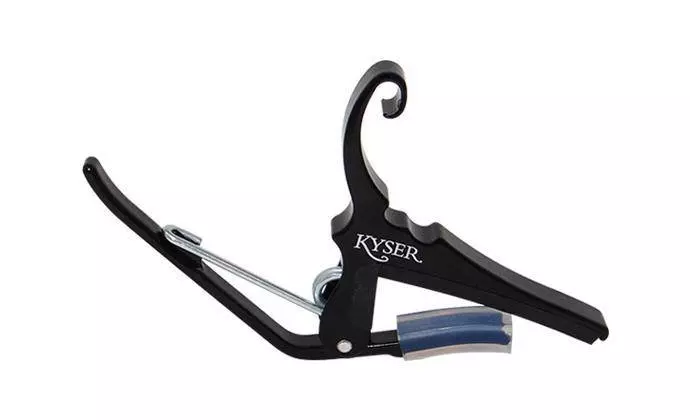 Quick-Change Capo for 12-String Acoustic Guitar - Black