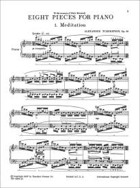 Eight Pieces For Piano - Tcherepnine - Solo Piano