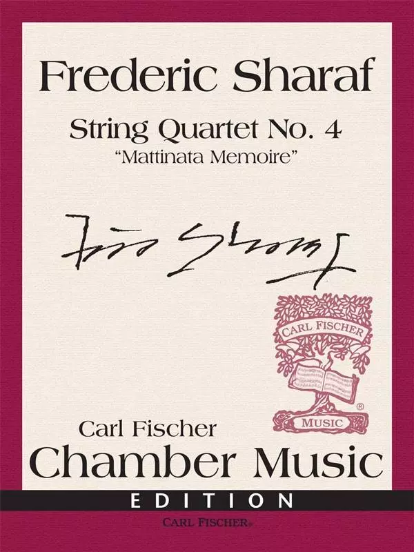 String Quartet No. 4 \'\'Mattinata Memoire\'\' - Sharaf - Score/Parts