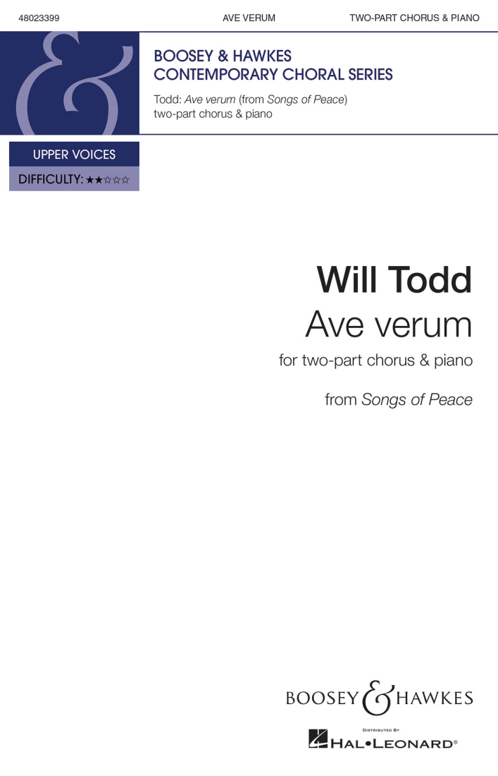 Ave Verum, from Songs of Peace - Todd - 2pt