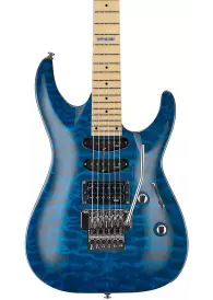LTD MH-103 Quilted Maple Electric Guitar - See Thru Blue