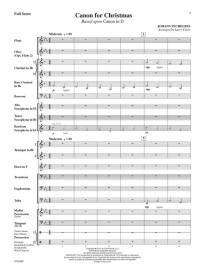 Canon for Christmas - Pachelbel/Clark - Concert Band - Gr. 2