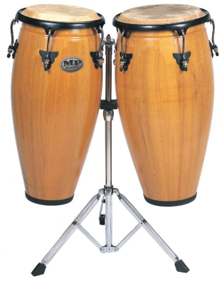 Mano Percussion - Conga Set 10 & 11 with Stand - Natural
