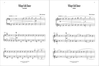 Village Folk Dance - Springer - Early Intermediate Piano Duet (1 Piano, 4 Hands)