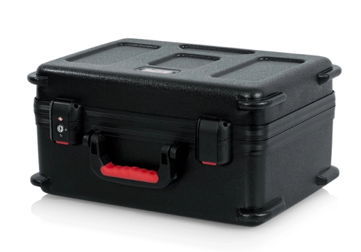 ATA Molded Case w/ Drops for 15 Mics; TSA Latches