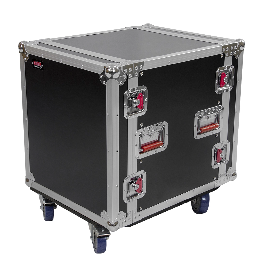 12U, Standard Audio Road Rack Case w/ Casters