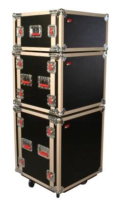 Gator - 8U Shock Audio Road Rack Case w/ Casters