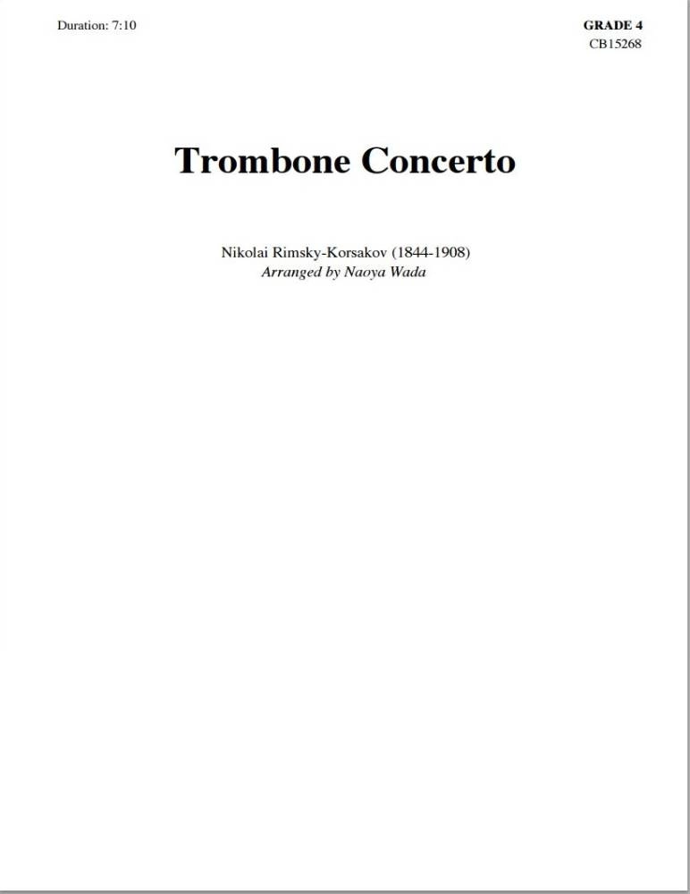 Trombone Concerto - Rimsky-Korsakov/Wada - Solo Trombone/Concert Band - Gr. 4