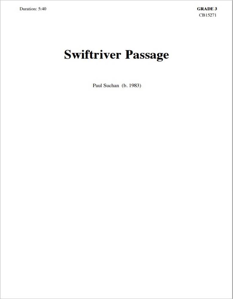 Swiftriver Passage - Suchan - Concert Band - Gr. 3