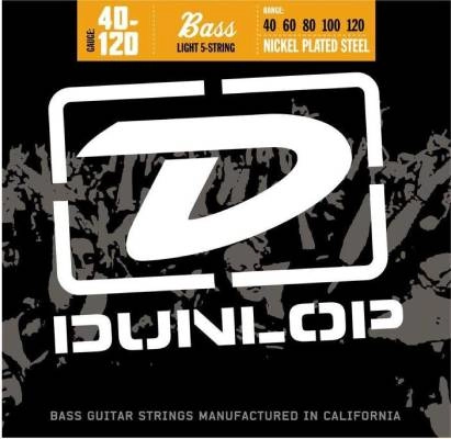 Dunlop - Light Nickel Plated 5 String Bass Set (40-120)