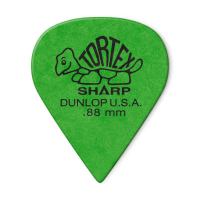 Dunlop - Tortex Sharp Picks Player Pack (12 Pack) - Green 0.88mm