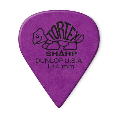 Dunlop - Tortex Sharp Picks Player Pack (12 Pack) - Purple 1.14mm