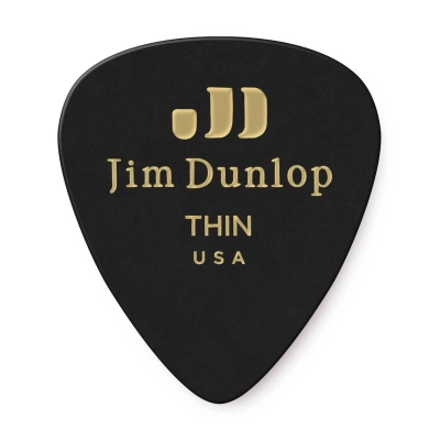 Dunlop - Celluloid Player Pack (12 Pack) - Black Thin