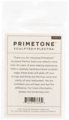 Primetone Standard Sculpted Plectra Picks with Grip (3 Pack) - 1.0mm