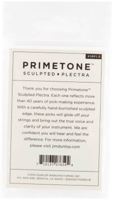Primetone Standard Sculpted Plectra Picks with Grip (3 Pack) - 1.5mm