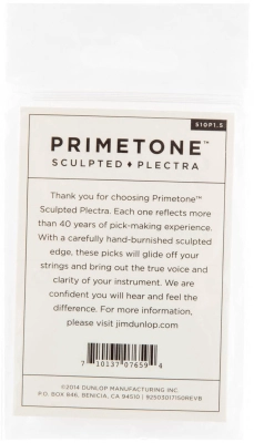 Primetone Standard Sculpted Plectra Picks with Grip (3 Pack) - 1.5mm