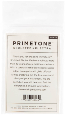 Primetone Standard Sculpted Plectra Picks Player Pack (3 Pack) - 0.88mm