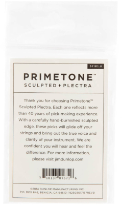 Primetone Standard Sculpted Plectra Picks Player Pack (3 Pack) - 1.0mm