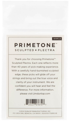 Primetone Standard Sculpted Plectra Picks Player Pack (3 Pack) - 1.3mm