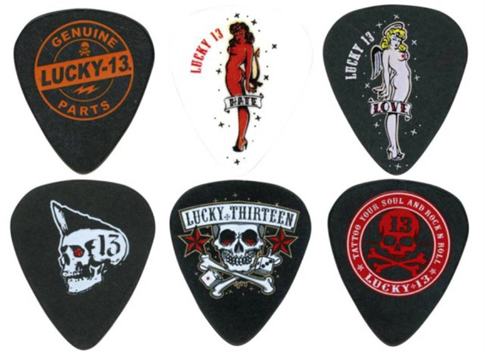 Lucky 13 Picks Player Pack Assortment (6 Packs) - 0.73mm