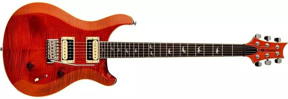SE Custom 24 30th Anniversary Flame Top Electric Guitar - Orange