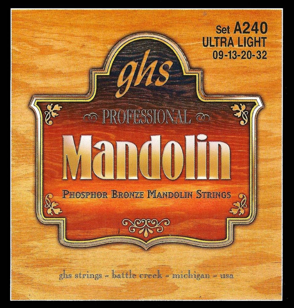 Phosphor Bronze Mandolin Strings - Ultra Light, Loop End