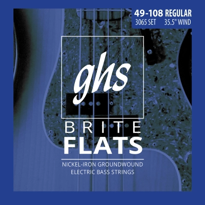 GHS Strings - Brite Flats Electric Bass Strings (34 1/2 Winding) - Medium Scale