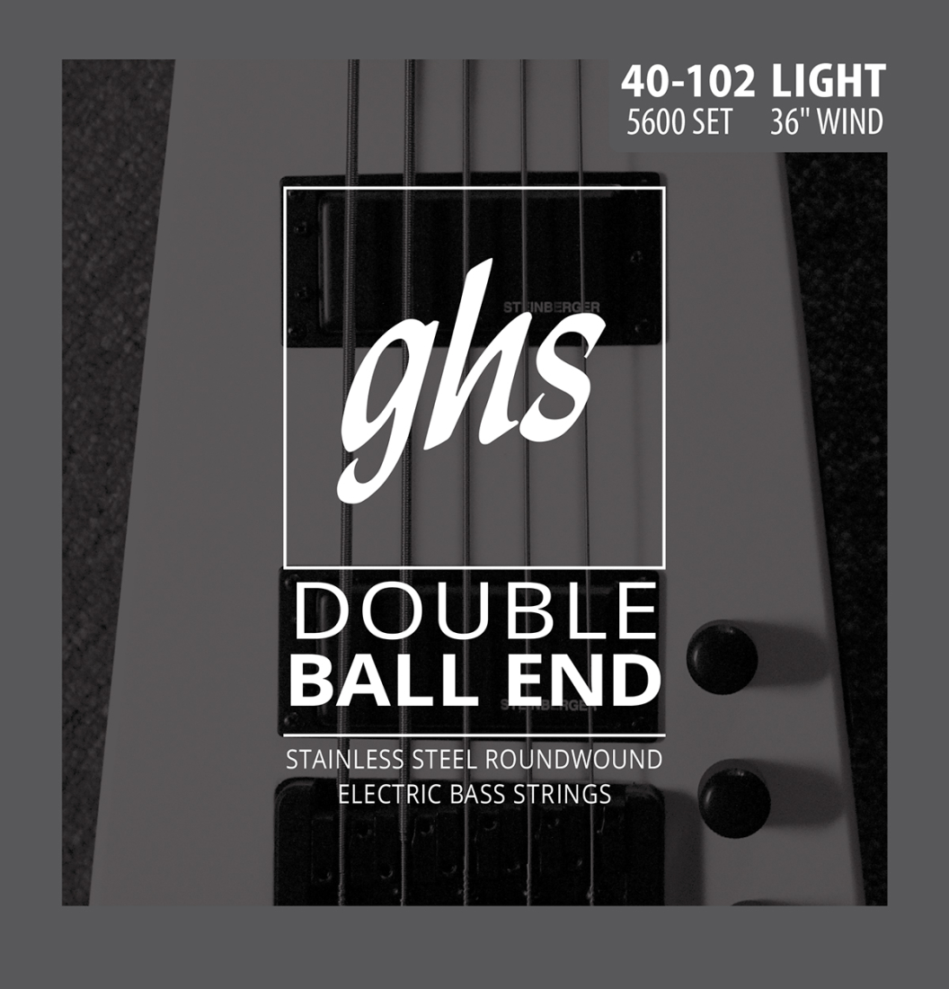 Double Ball End Bass Strings Roundwound, Stainless Steel - Light