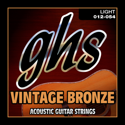GHS Strings - Vintage Bronze Acoustic Guitar Strings - Light