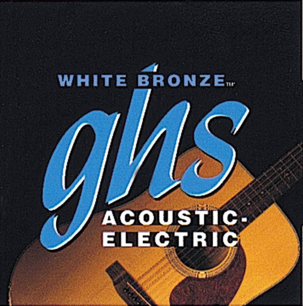 White Bronze Acoustic Electric Guitar Strings - Medium