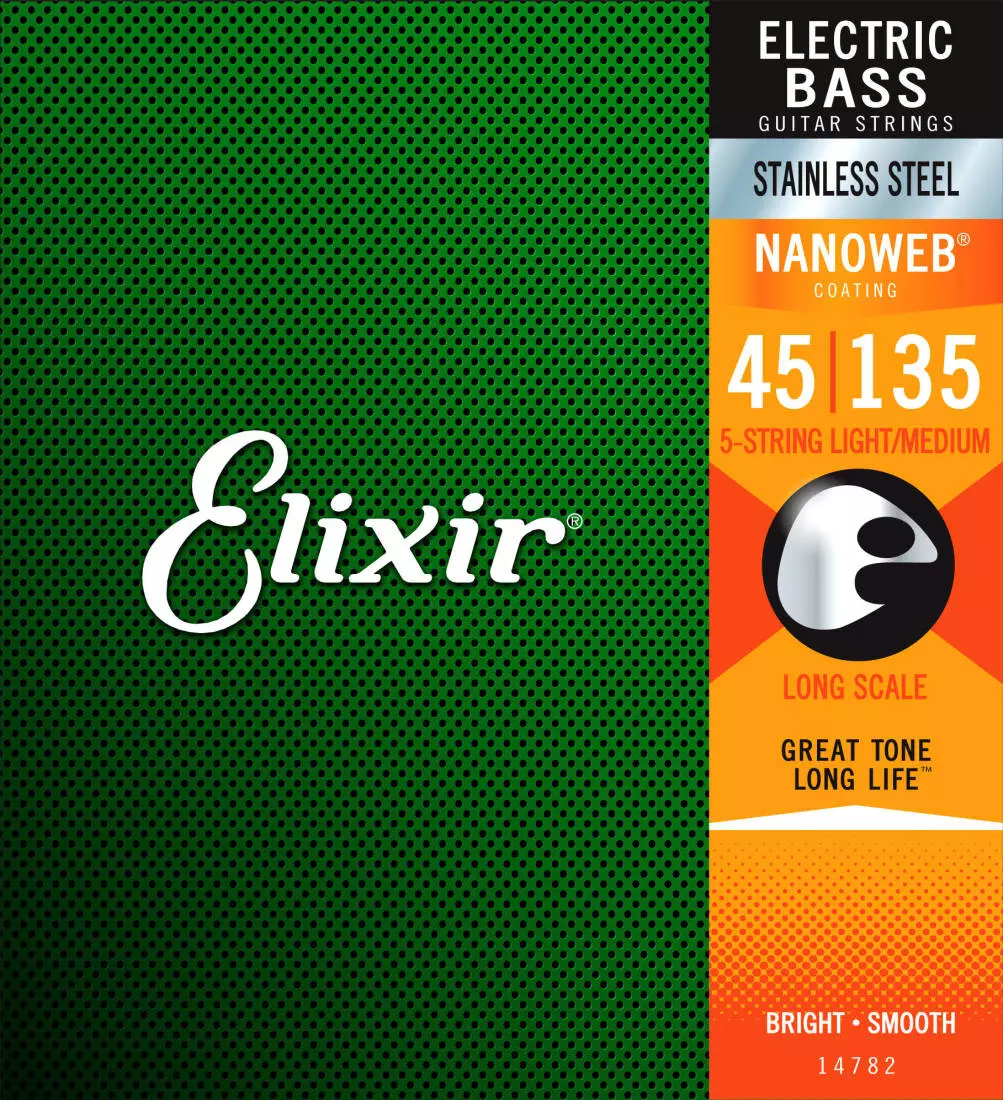 NANOWEB 5-String Electric Bass Strings - Light/Med 45-135