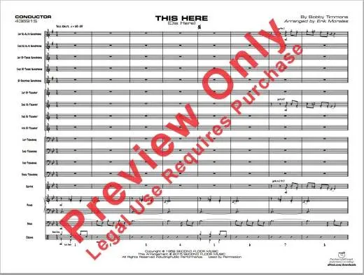 This Here (Dis Here) - Timmons/Morales - Jazz Ensemble - Gr. 3