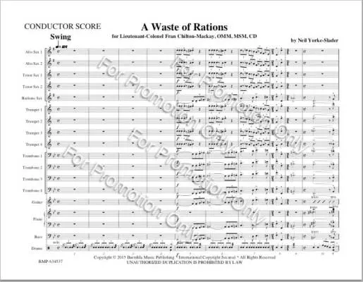 A Waste of Rations - Yorke-Slader - Jazz Ensemble - Gr. Medium