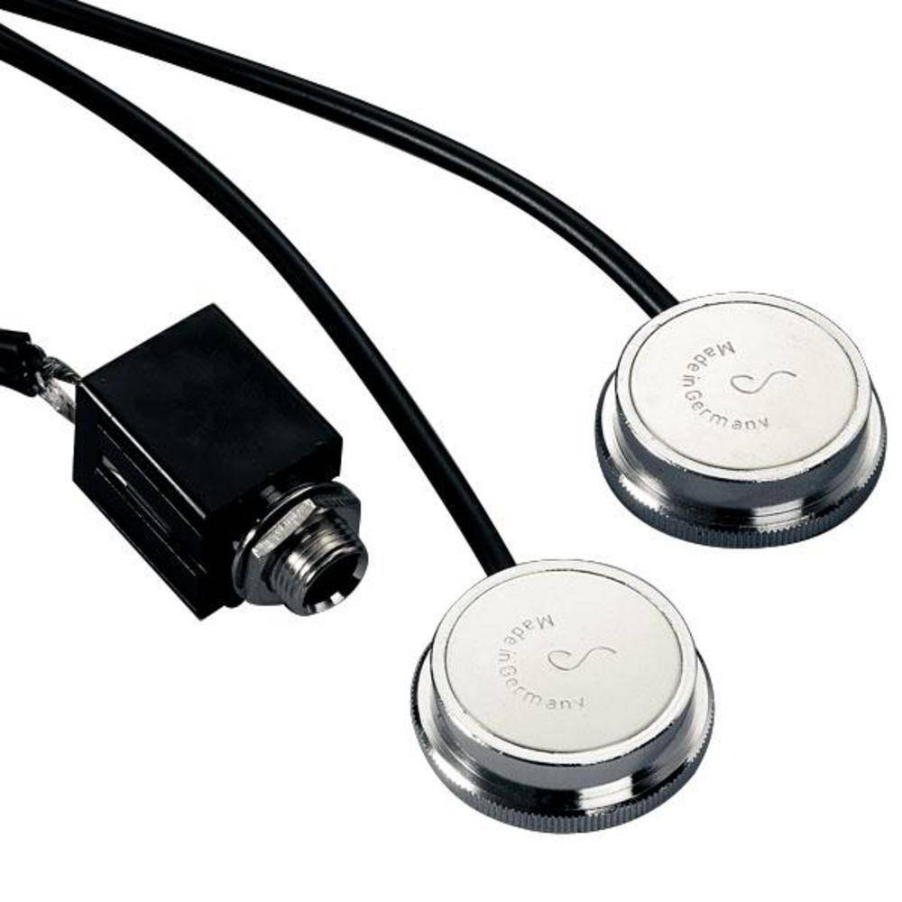 Oyster Piezo Pickup with 3m Cable and Jack Plug - Chrome