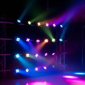 Mini Moving Head Fixture w/ 4x10-Watt Quad RGBW\'s