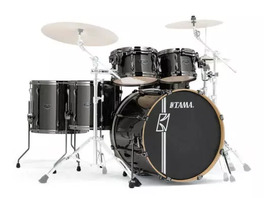 Superstar Hyper-Drive Shell Pack (22,10,12,14,16, Snare) in Maple - Midnight Gold Sparkle