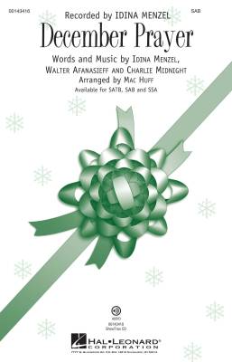 Hal Leonard - December Prayer - Midnight /Afanasieff /Menzel /Huff - SAB