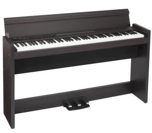 88 Key Digital Piano with Stand and Speakers - Rosewood grain finish