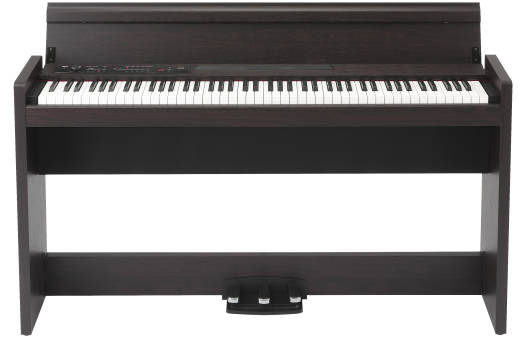88 Key Digital Piano with Stand and Speakers - Rosewood grain finish